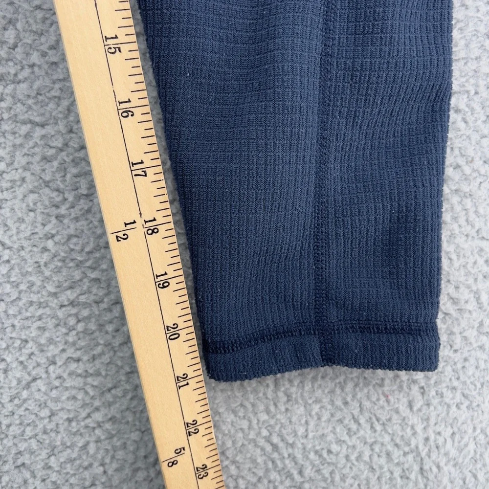 The North Face Mens Navy Blue Waffle Knit Quarter Zip Fleece Size Medium